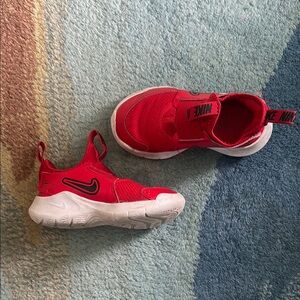Nike Kids Vibrant Red Sneakers with Black Details